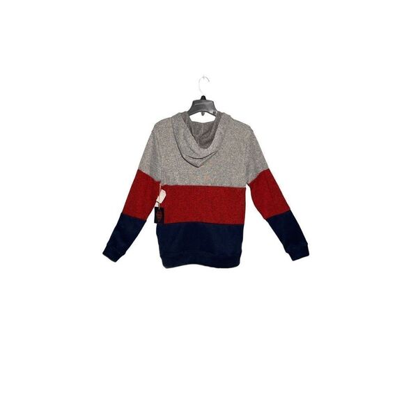 BKC Pullover Hoodie Color Knit Men’s Size Medium Blue, Red, Gray NWT - Picture 2 of 3